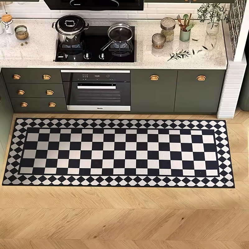 VIKAMA Bunte Samt Fußmatte mit Grafik-Design, Rund, Multicolour, Durchmesser: 60 cm - Bild 1