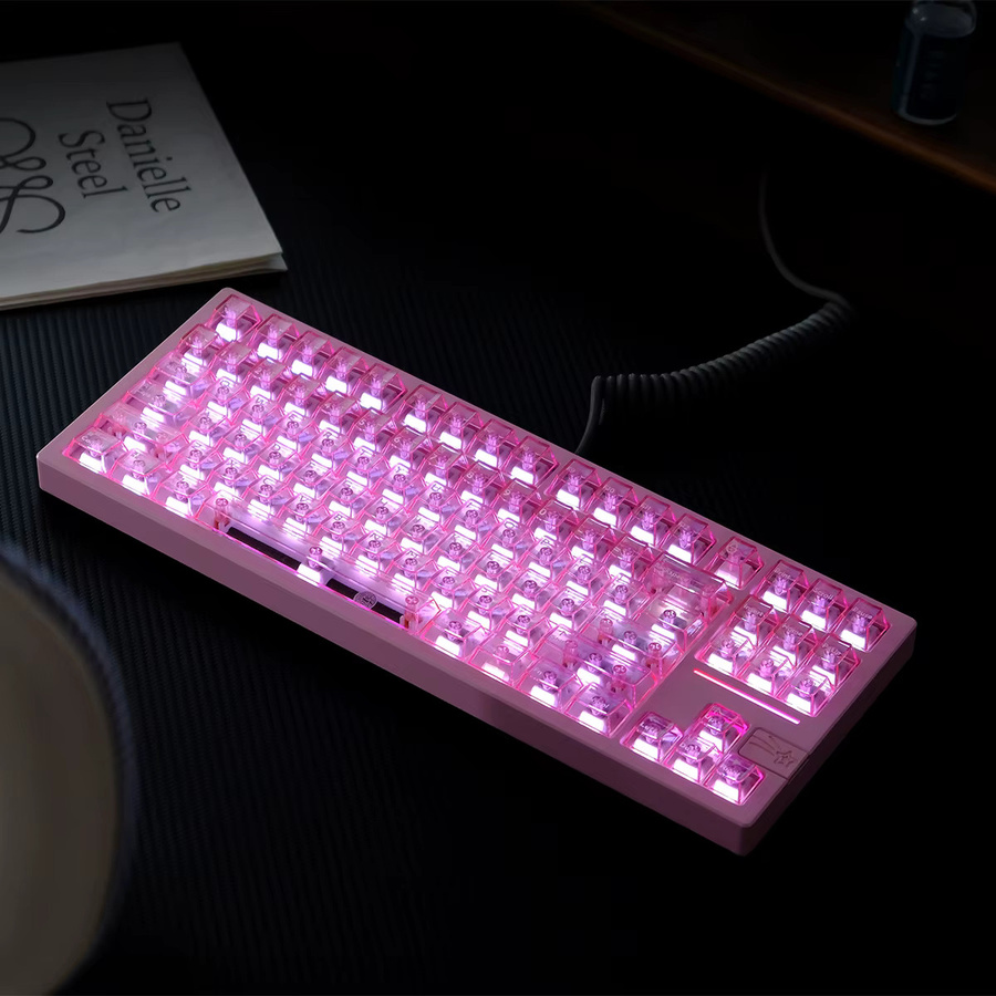 Venit Keys Tastenkappen Rosa Transparent, 114 Tasten, Cherry-Profil aus PC, für hintergrundbeleuchtete Cherry MX mechanische Tastaturen (64, 68, 87, 96, 104 Tasten) - Bild 2