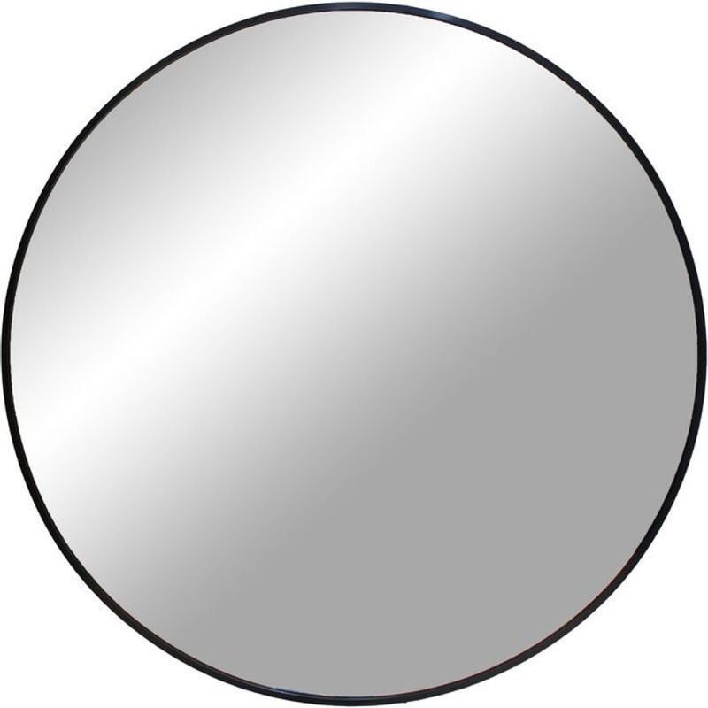 Madrid Rundspiegel von EBUY24 in Schwarz aus Metall mit Durchmesser: 80 cm - Bild 1