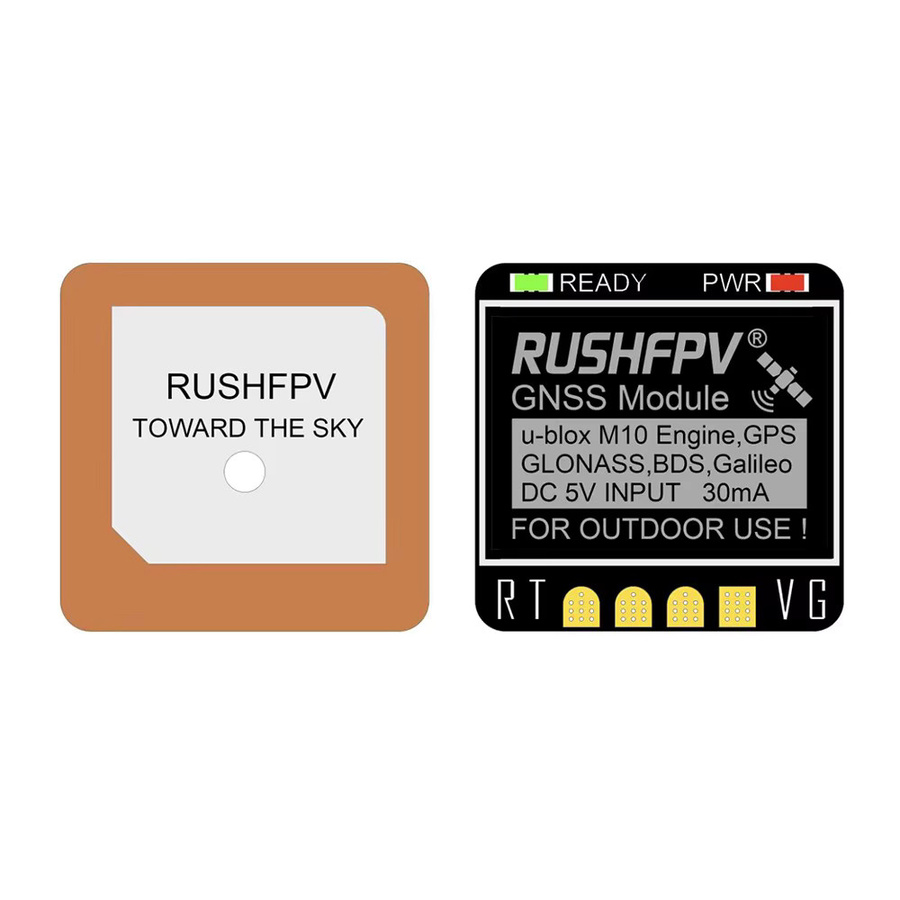 RUSHFPV GNSS Pro Mini Micro M10 GPS-Modul mit integrierter Keramikantenne in Schwarz für RC FPV Freestyle Drohnen - Bild 2