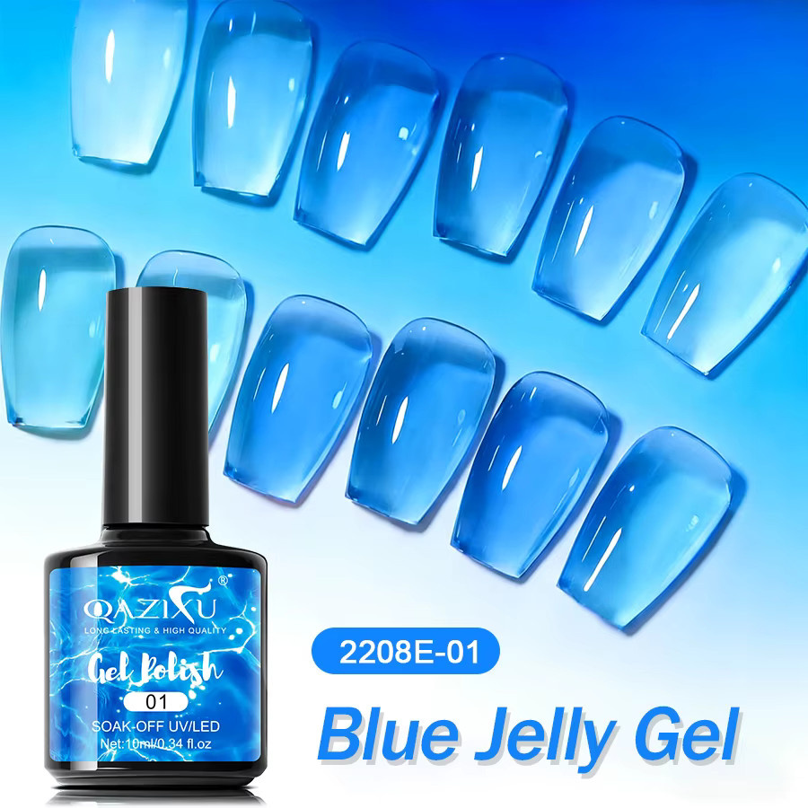 QAZIXU Gel Nagellack, Blau, Glänzend - Bild 4