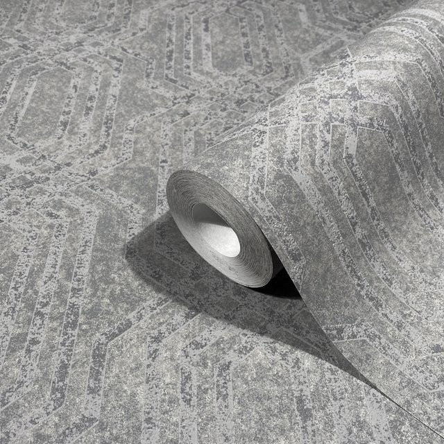 Marburg Vliestapete Habitat in Grau-Beige mit geometrischem Design - Bild 1