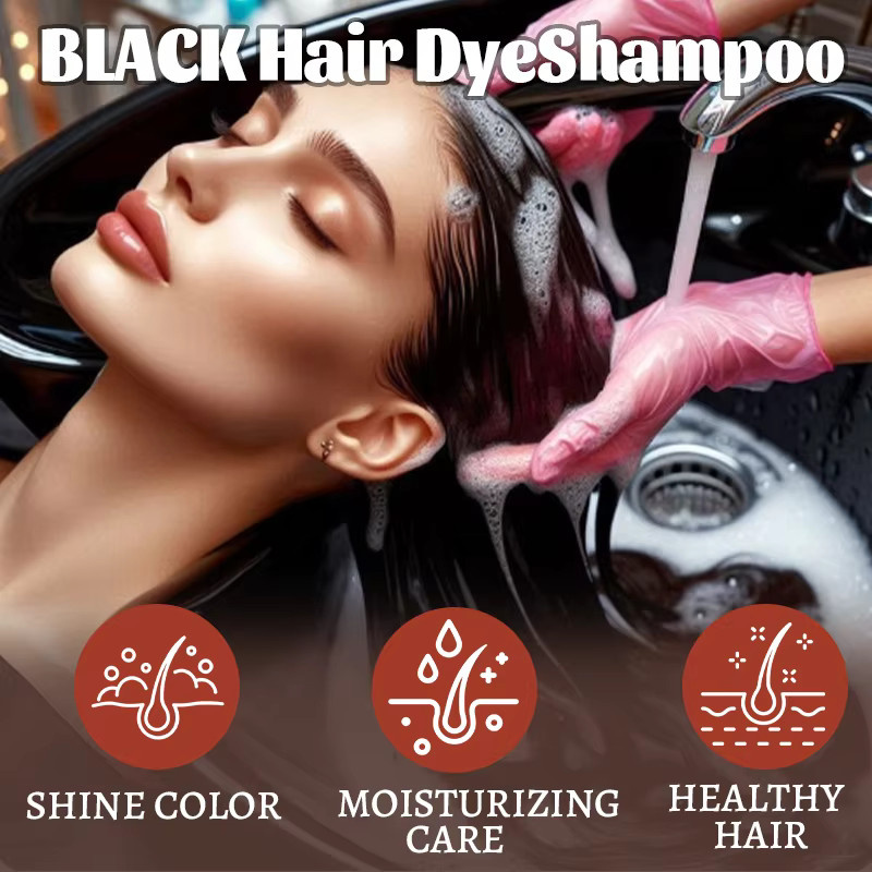 Schwarzes Haarshampoo mit Kräutern, 10 Stück - Bild 3