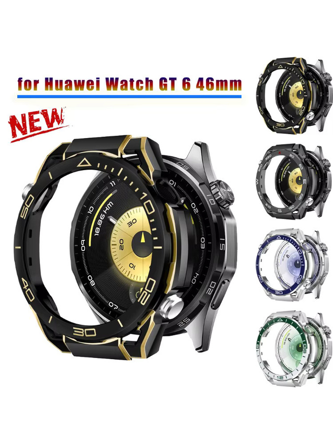 OAKCHARM Schutzhülle für Huawei Uhr GT6 46mm, Schwarz, Unisex - Bild 6