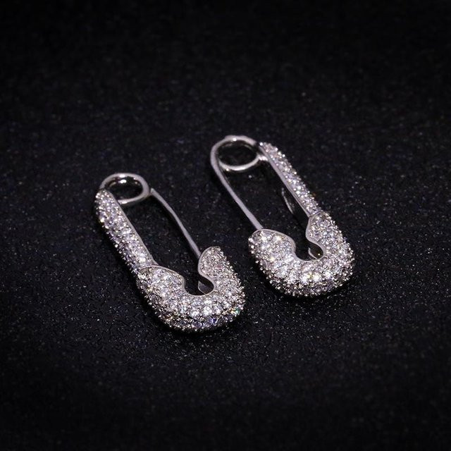 YIRAN Jewelry Ohrringe, vergoldet, Zirkonia, Damen, grau - Bild 1