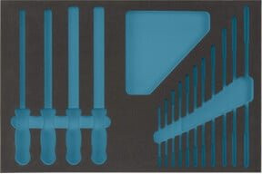 Hazet 2K-Weichschaum-Einlage 163-55L in Blau, B: 51,9 cm x T: 34,2 cm - Bild 1