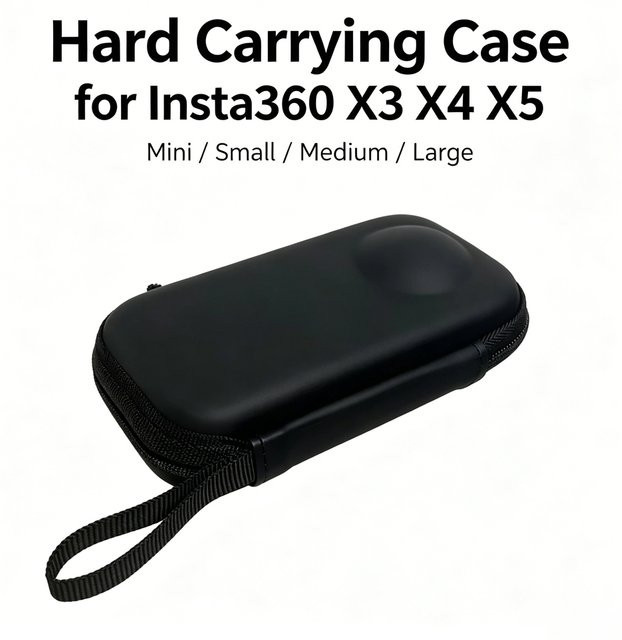 EXSKOF Hartschalenkoffer für Insta360 X5 X4 X3 EVA Aufbewahrungstasche und Schutzhülle in Schwarz - Bild 1