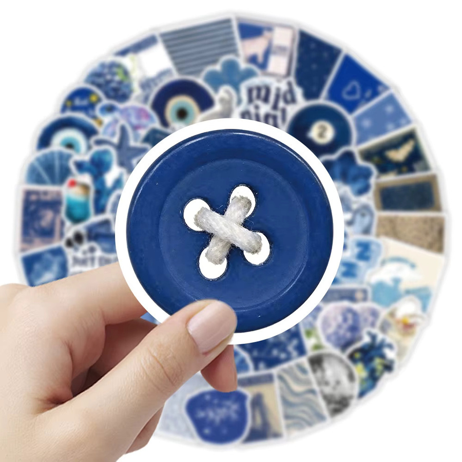 103 Blaue Element-Aufkleber Ästhetische Dekorative Sticker von RecordingYourLife Store für Handyhüllen Laptops und Tagebücher - Bild 4