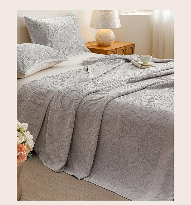 Global Finds Baumwoll-Handtuchdecke Sommerdecke in Beige, B/T: 150 x 100 cm - Bild 2