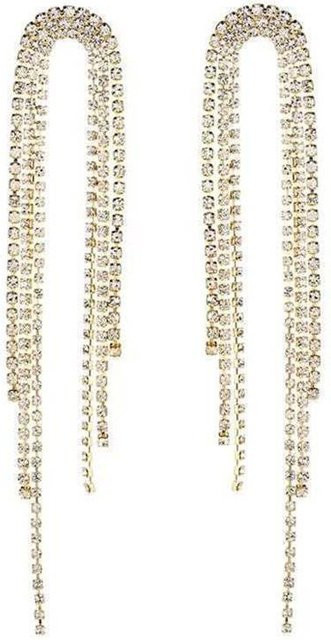 Fransenohrstecker, geometrisch, Volldiamanten, gold, Damen - Bild 1