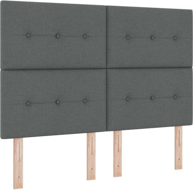 Modernes Kopfteil aus Stoff in Dunkelgrau von vidaxl, Breite: 140 cm - Bild 1