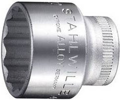STAHLWILLE Steckschlüsseleinsatz 12-kant 3/8 Zoll 19mm Länge 32mm Silber - Bild 1