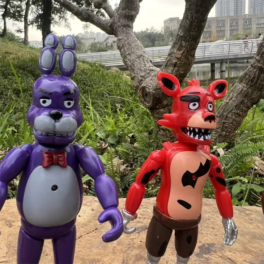 Funko FNAF Bonnie Bär Foxy Chica Freddy Action Figure, 5-teiliges Set, mit Licht - Bild 2