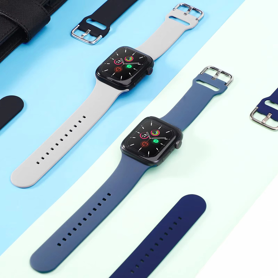 DLIBAND Uhrenarmband Silikon, Schwarz, für Apple Watch - Bild 2