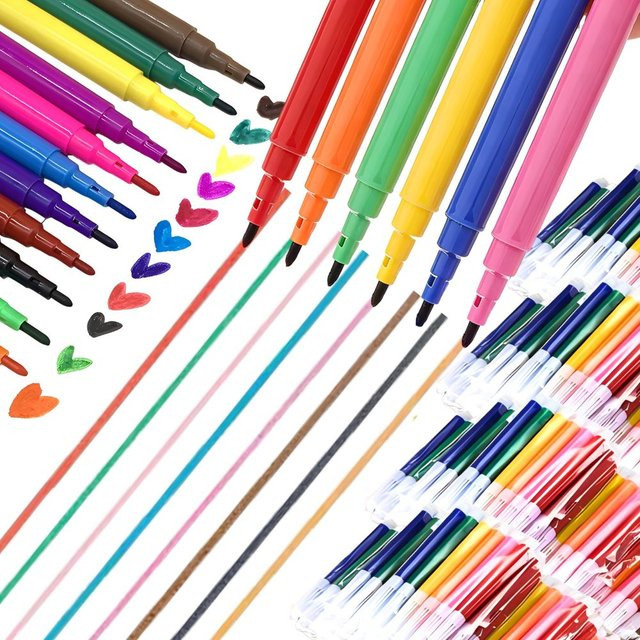 YMY Aquarell-Zeichenstifte, 2-teiliges Set, 6 Farben, Bunt / Mehrfarbig - Bild 1