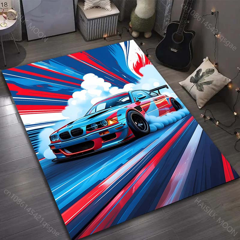 UQIDEHOME Teppich mit Rennwagen-Print in Multicolour, Rechteckig, B/T: 80 x 50 cm - Bild 2