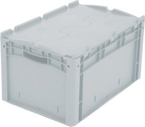 Bito Eurostapelbehälter XL Set mit Deckel, grau, B/T/H: 60 x 40 x 33,8 cm - Bild 1