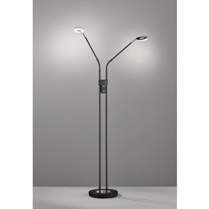 Fischer & Honsel Stehleuchte Dent in Schwarz mit integrierter LED und Dimmfunktion, Höhe: 150 cm - Bild 4