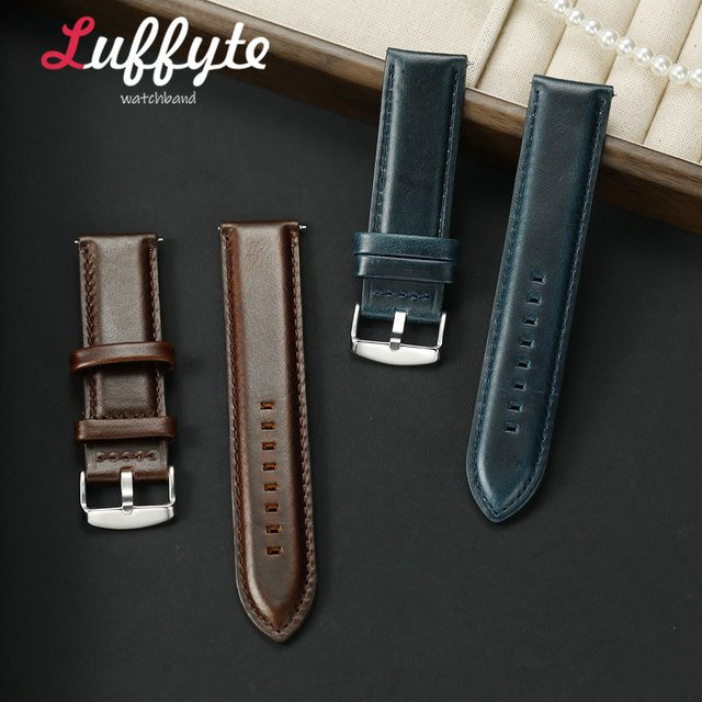 luffyte Uhrenarmband Echtleder, Herren, 20mm, 22mm, Klassisch - Bild 1