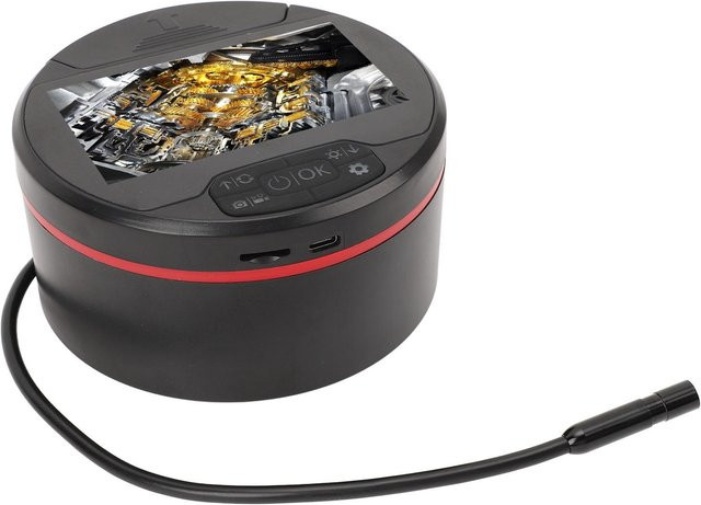 Fishine High Definition Endoskop mit 4,3 Zoll Bildschirm, 8mm IP67 wasserdichte Inspektionskamera für das Auto und Motorrohr, schwarz - Bild 1