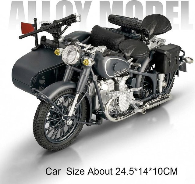 Linyi toy car Beiwagen-Motorrad Modellspielzeug, 1:10, Legierung Druckguss, ab 14 Jahren - Bild 1