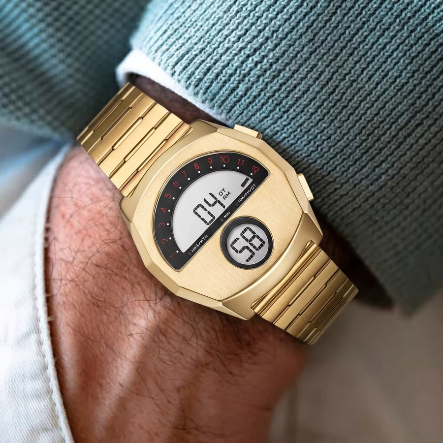 CILOA Digitaluhr, Edelstahl, Gold, Unisex - Bild 2