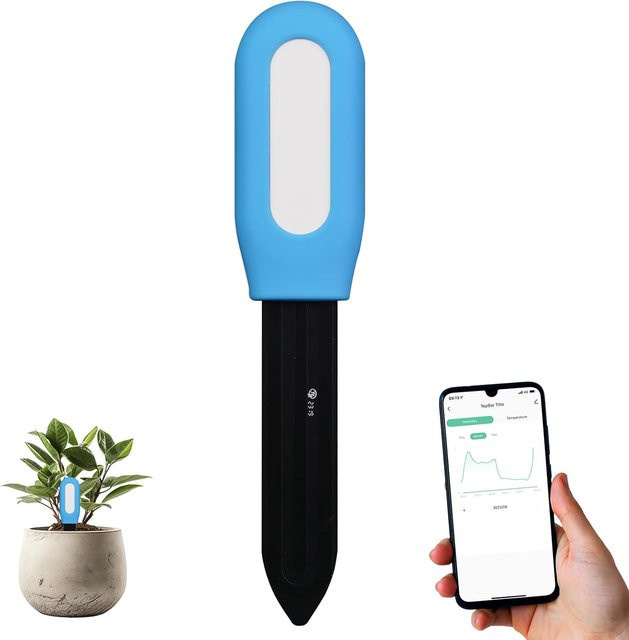 INSOMA Zigbee Smart Bodentester mit Bluetooth zur Messung von Luftfeuchtigkeit und Temperatur für deinen Pflanzengarten mit Echtzeit-Monitoring per App - Bild 1