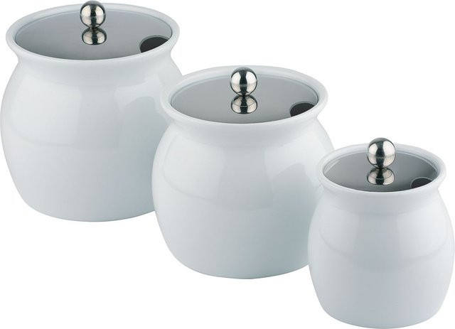 APS Dressingtopf aus Porzellan, Weiß, Rund, Volumen: 2000 ml, Durchmesser: 17,5 cm, Höhe: 17 cm - Bild 1