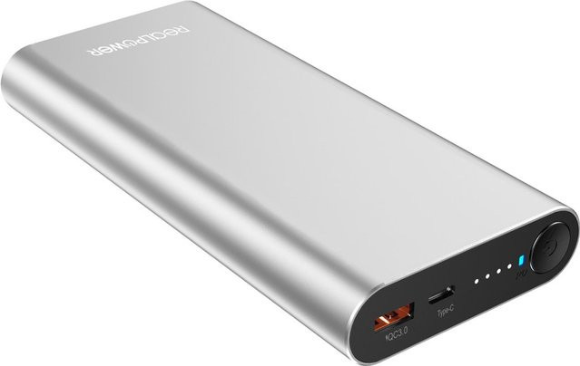 RealPower PB-20000 PD PRO Powerbank 20000 mAh Silber mit USB-C und USB-A - Bild 2