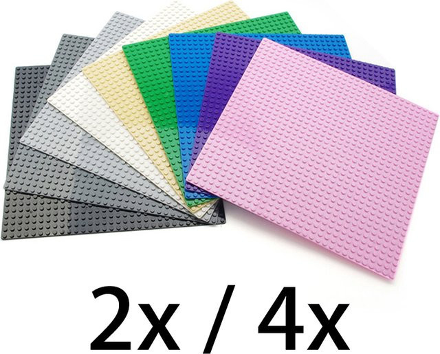 APAN SAPIO Bausteine Grundplatte, 2-teiliges Set, Grau, Bunt / Mehrfarbig, Kunststoff - Bild 1