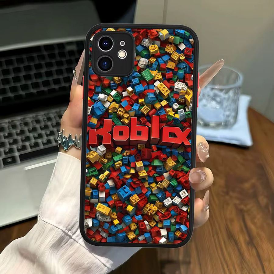 Matte Soft-Bumper Handyhülle im Roblox Game-R Design für iPhone 16 15 14 13 12 11 Pro Max Multicolor - Bild 2