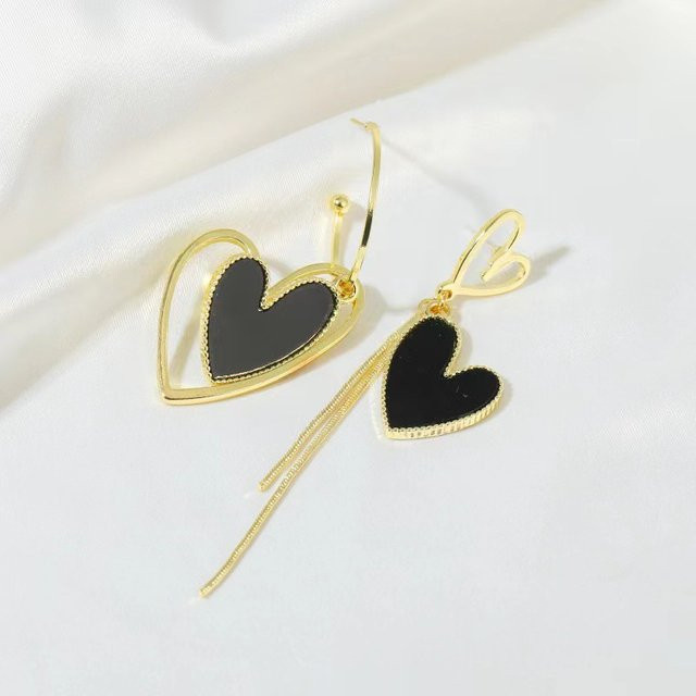 DREJEW Ohrringe, Herz, Quaste, Gold, Damen - Bild 1