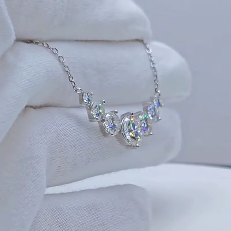 Joyce jelly Halskette, Moissanite, 925 Silber, Damen - Bild 2