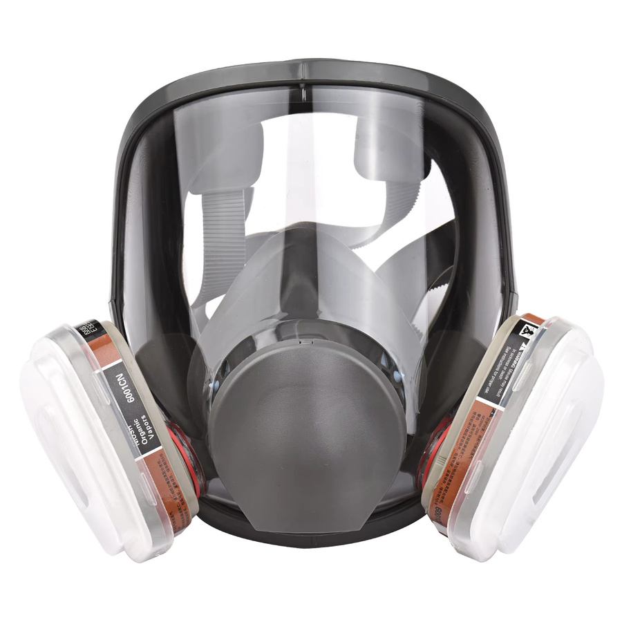 Wiederverwendbare 16-in-1 Vollgesichtsmaske als Gasmaske für organischen Dampf in Schwarz zum Schutz beim Malen, Polieren und Schweißen - Bild 2