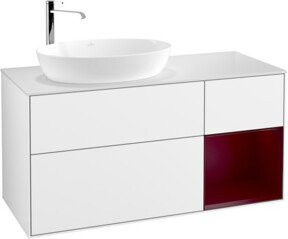 V&B Waschtischunterschrank Finion mit Wandbeleuchtung, Farbe Weiß lackiert, B/T/H: 120 x 50,1 x 60,3 cm - Bild 1