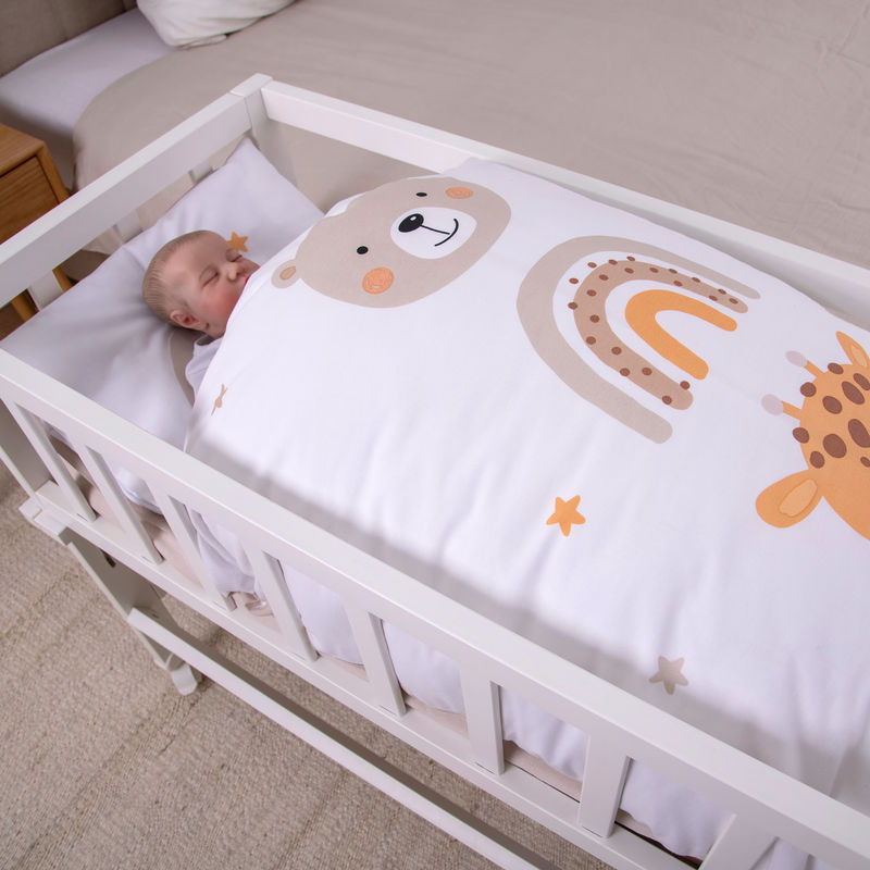 Baby Best Renforcé Wende-Bettwäsche aus Baumwolle mit Tiermotiven, Weiß, B/H: 35 x 40 cm und 80 x 80 cm - Bild 2