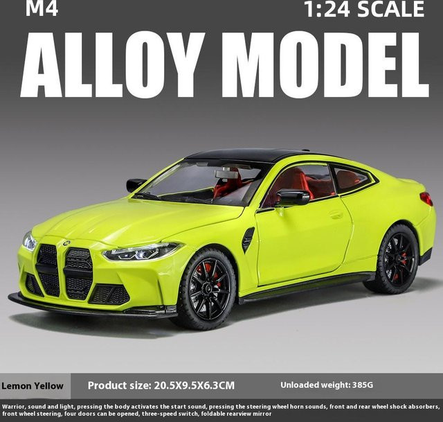 Linyi toy car M4-Modellspielzeug, 1:24, Metall, mit Licht und Sound, ab 14 Jahren - Bild 1
