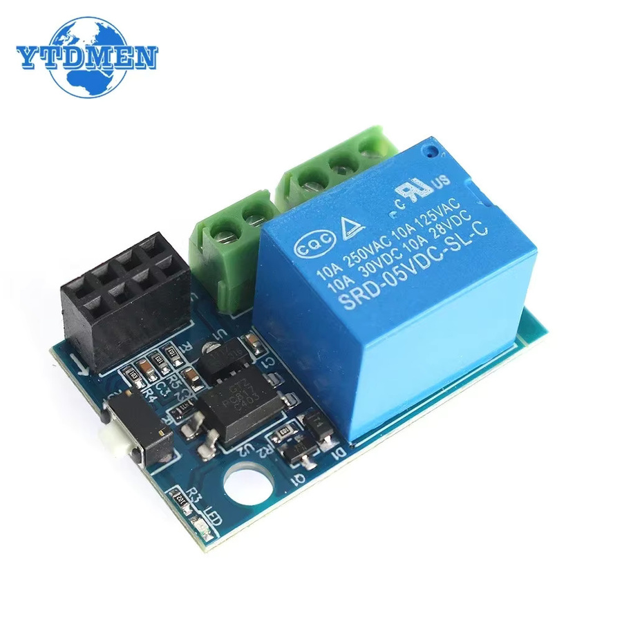 YTDMEN ESP8266 5V WiFi Relais Modul für ESP-01S Smart Home Fernbedienung Schalter in Blau - Bild 2