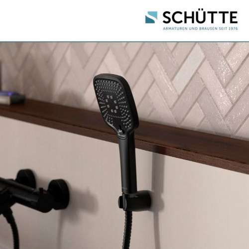 Schütte Handbrause Ravenna in Schwarz Matt mit Massagefunktion und wassersparendem Design - Bild 4