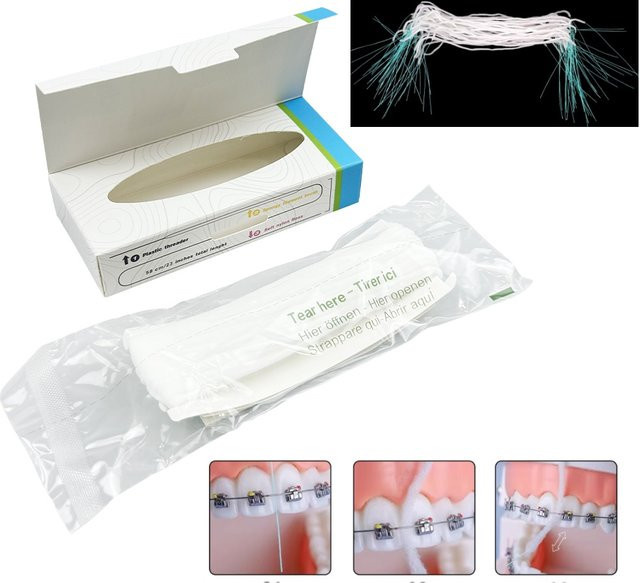 YOUYA DENTAL Zahnseide Zahnstocher mit Draht, 50 Stück - Bild 1
