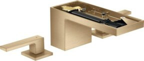Hansgrohe Axor MyEdition 3-Loch-Waschtischarmatur in Brushed Brass mit Pop-up-Abfluss - Bild 1