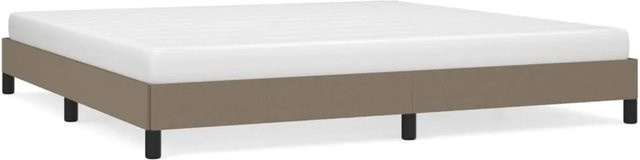 vidaXL Bettgestell aus Stoff in Taupe mit gepolstertem Rahmen, B/T: 200 x 200 cm - Bild 1