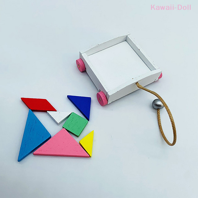 DIAPER&CORED Miniatur Tangram Auto Modell, 1/12 Skala, Bunt / Mehrfarbig, Holz - Bild 1