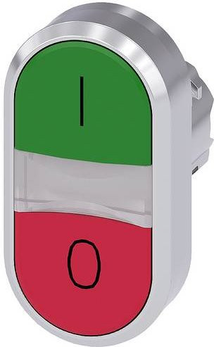 Siemens Doppeldrucktaster 3SU1050-3AB42-0AK0 in Grün und Rot mit IP69K Schutzart - Bild 1