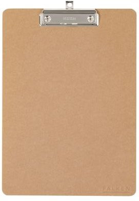 Falken Klemmbrett Pure Nature A4 in Naturbraun aus FSC-Buchbinderpappe und Metall mit Aufhängeöse - Bild 1
