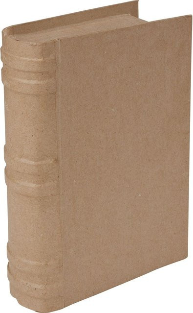 VBS Schachtel Buch in Braun mit Tischdekoration aus Karton und Holz, B: 15,7 cm, T: 6,0 cm, H: 15,7 cm - Bild 1