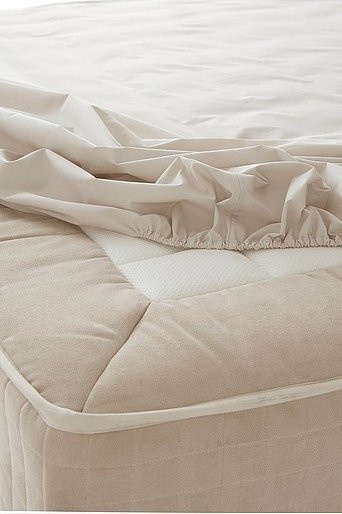 ZACK Spannbettlaken aus Bio-Baumwolle in Percale-Qualität, Beige, für hohe Matratzen - Bild 1