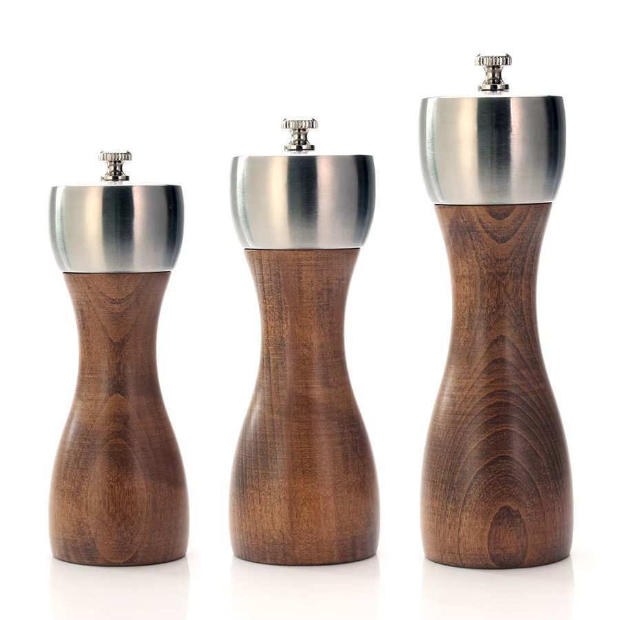 Leeseph Premium Buchen-Pfeffermühle in Braun mit Präzisions-Kohlenstoffstahl-Rotor für Pfefferkörner und Meersalz - Bild 6