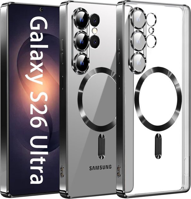 Magnetische Schutzhülle für Samsung S26 Ultra, transparente stoßfeste Handyhülle mit verstärktem Magneten - Bild 1