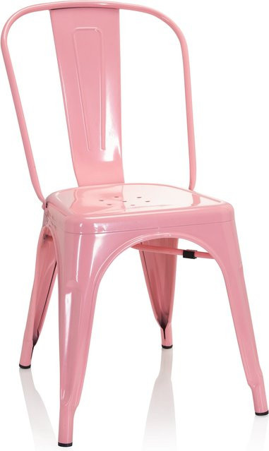 hjh OFFICE Bistrostuhl VANTAGGIO COMFORT aus Stahl im Industry-Look ohne Armlehnen - Bild 1